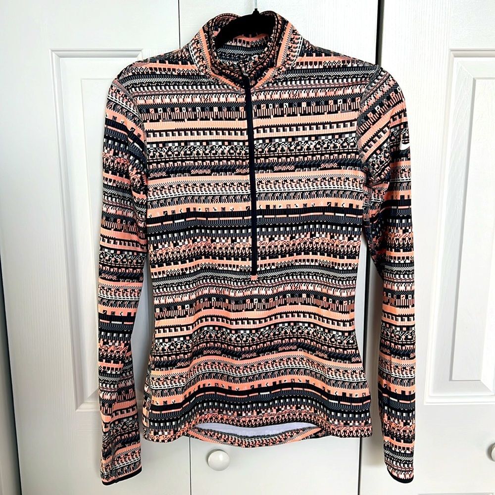 Nike Pro Hyperwarm Aztec Dri-Fit 1/2 Zip Pullover Running Jacket Women's Small